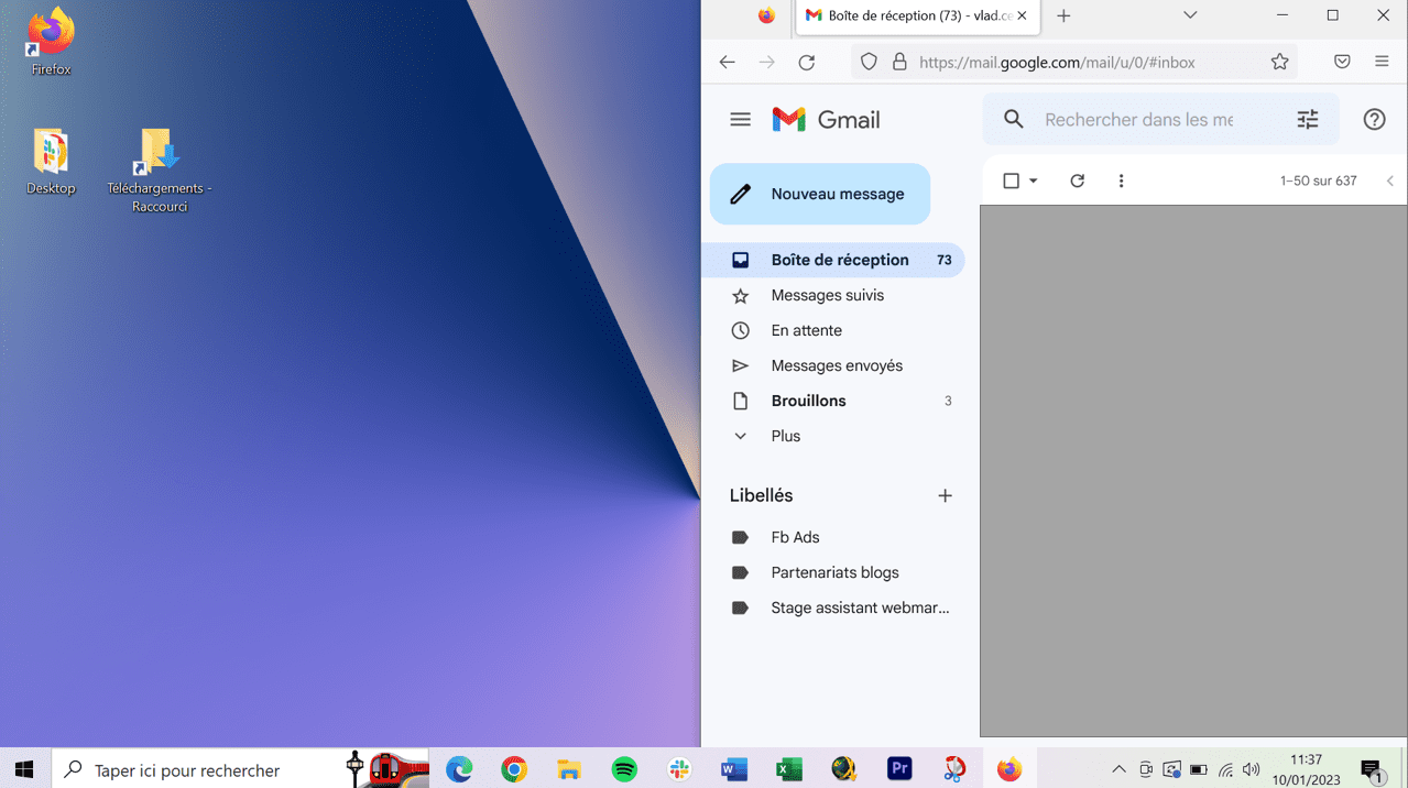 Info Gmail Sur Page De Garde Windows